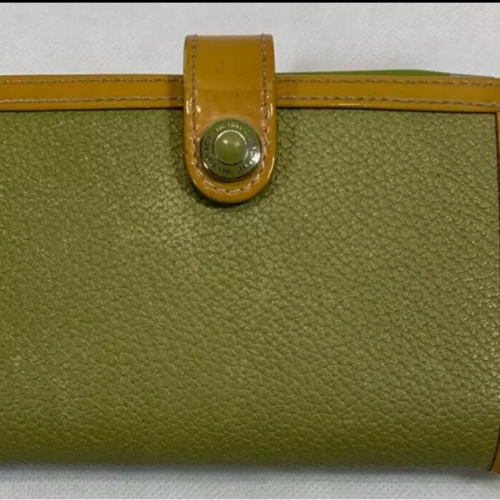 Coach Green Leather Agenda Planner Address Book & Matching Pen 5-1/2" X 3-1/2"